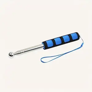 Durable Aluminum Telescopic Hammer, Hand Tools, Adjustable Length, Ergonomic & Blue Grip, Ideal for Home Improvement, Home Inspections, Bathroom Tile Work, Wall Installation