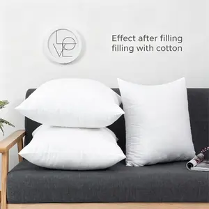 Pillow Inserts 20x20 Inch Set of 2, Polycotton & Cotton Fabric Square Decorative Throw Pillows for Couch, Bed & Sofa