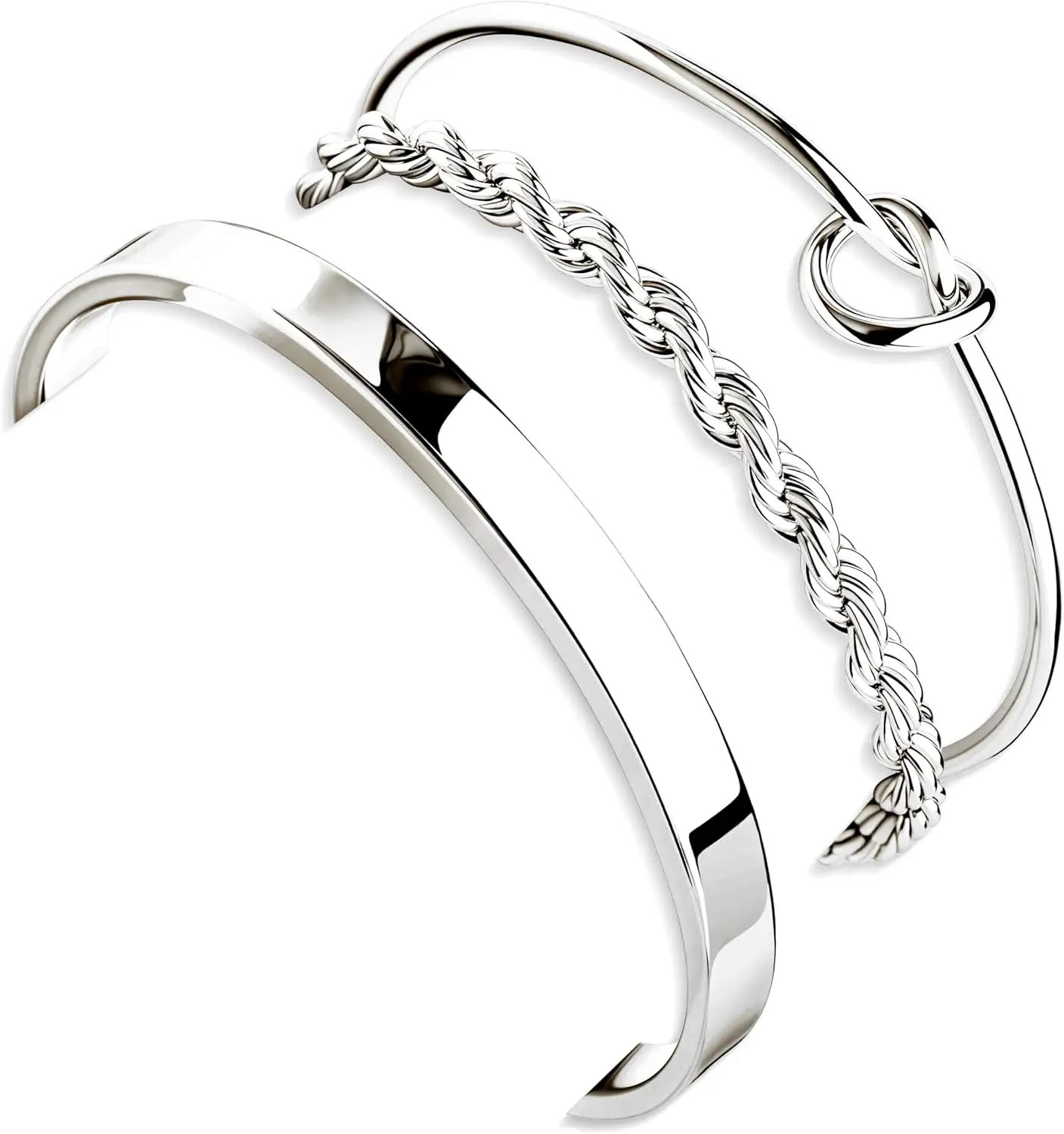 925 Sterling Silver Bracelets for Women Stack, Trendy Tennis Bangle Cuff Jewelry Set 14K Gold Plated, Adjustable Bracelet Set for Wrist Essentials, Women Fashion Watch Band Acecessories