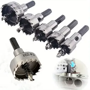 Speaker, High Speed Steel Speaker Set 5pcs Titanium Plated Stainless Steel Reamer Sheet Metal Drill Bits