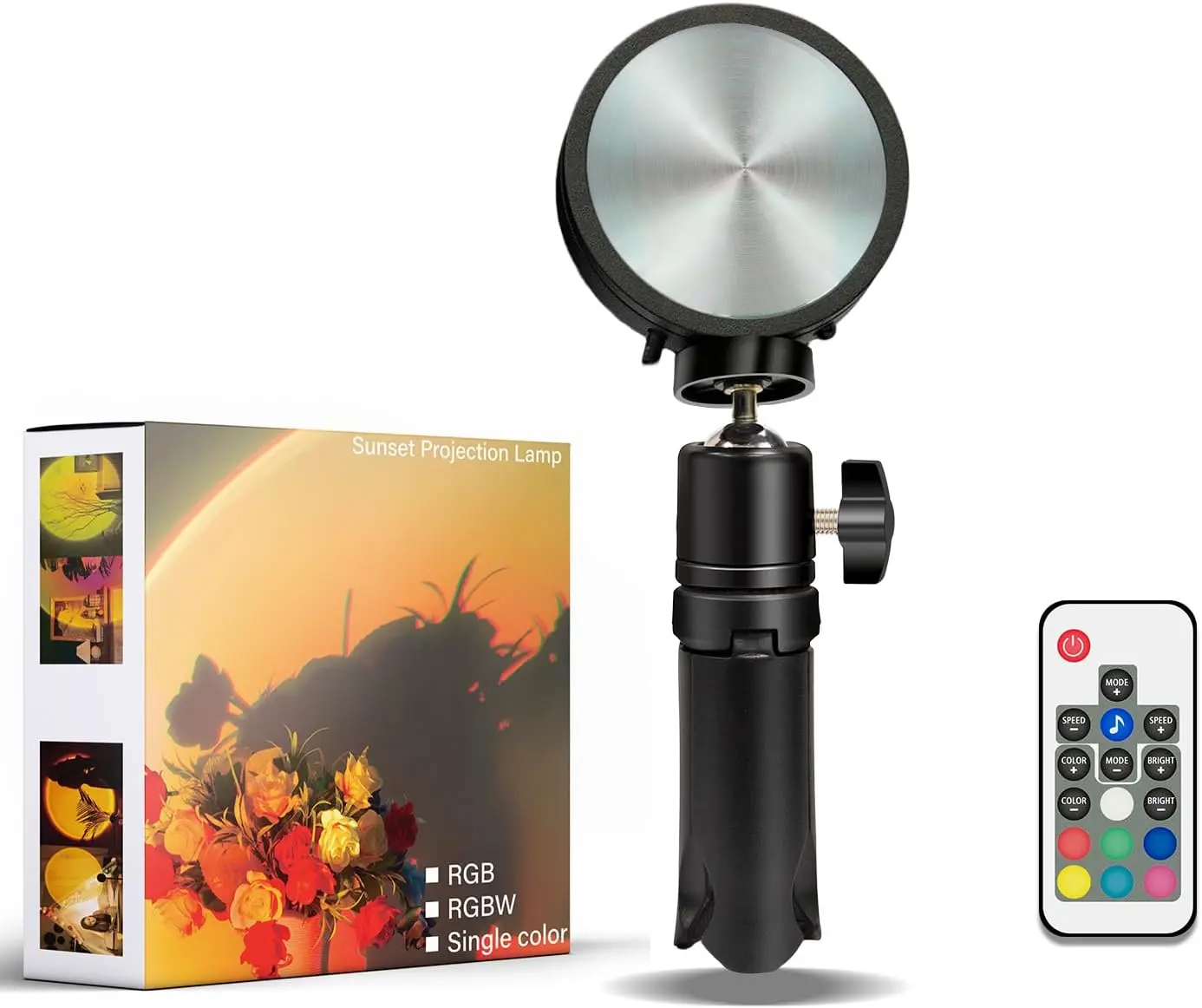 LED Sunset Lamp Projector,Multicolor Changing with USB Port,Sunset Light 180Rotation for Room Decor,Sunset Lamp for Bedroom,Photography Party, Live, for Halloween, Christmas