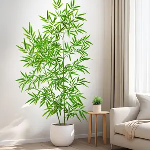 High-Quality Artificial Bamboo Leaves, 100-240 Cm/94.48 Inches, Realistic Branch Plant Decorations for Home, Hotel & Commercial Use, Artificial Faux Plants