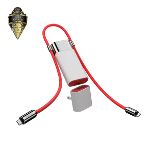 SHARGE Pouch 3-in-1 PD 40W 10000mAh Power Bank with SUPERVOOC 55W Fast Charging Detachable Travel Charger with Red Cable USB-C Ports Global Adapters for iPhone 16 OnePlus Android Devices Compact Magnetic Smartphone Chargeable