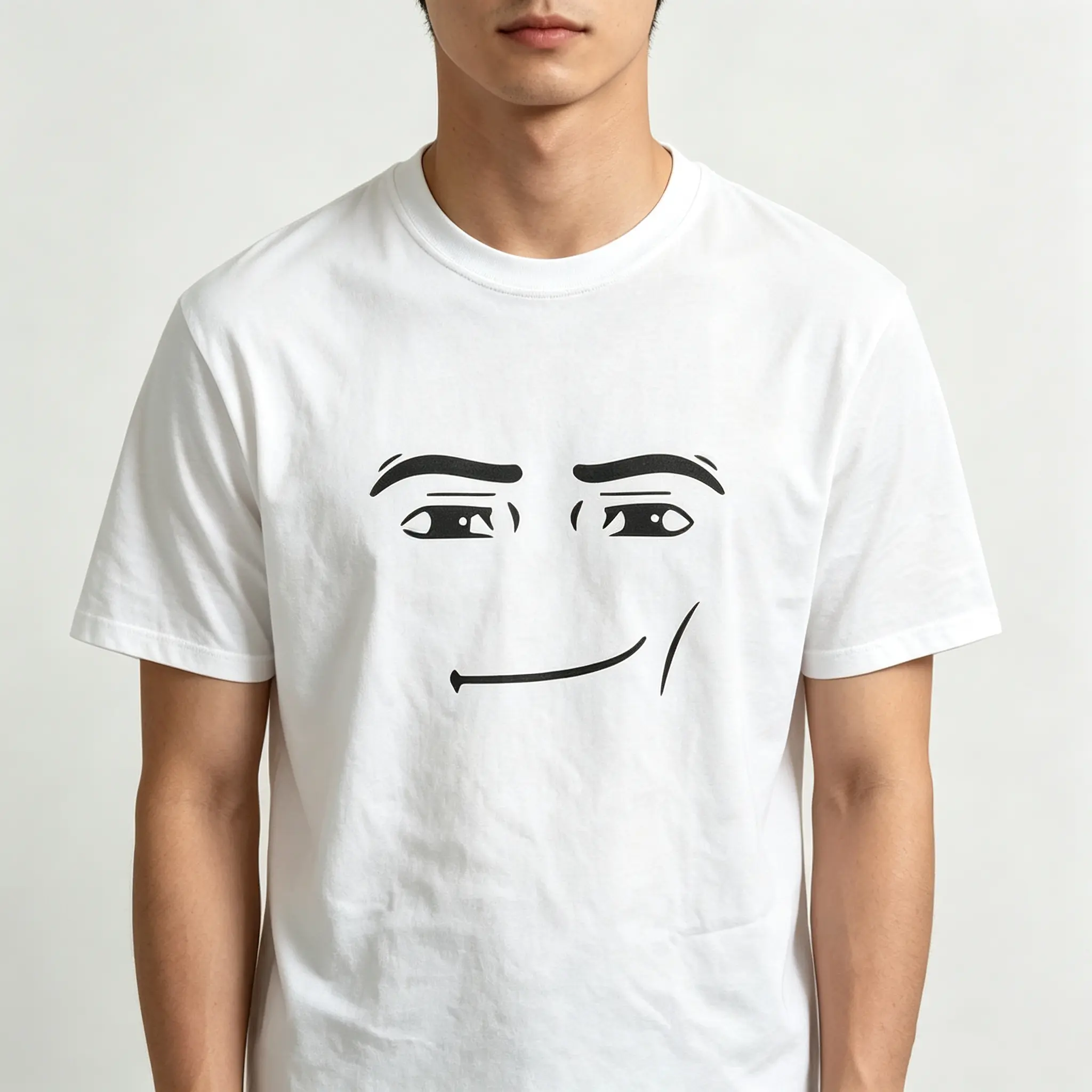 Roblox Man Face Cotton T-shirt Hoodie and Sweatshirt Meme Shirt Funny Shirt Gift for Gamers Vintage Cotton T-shirt Collection