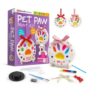 Pet Paw Print Keepsake Kit, Baby Handprint Footprint Keepsake Ornament Kit, Paw Print Christmas Ornament with Bonus Personalization Tool & Display Stands! Pet Memorial Keepsake, Non-toxic, Air-Dries