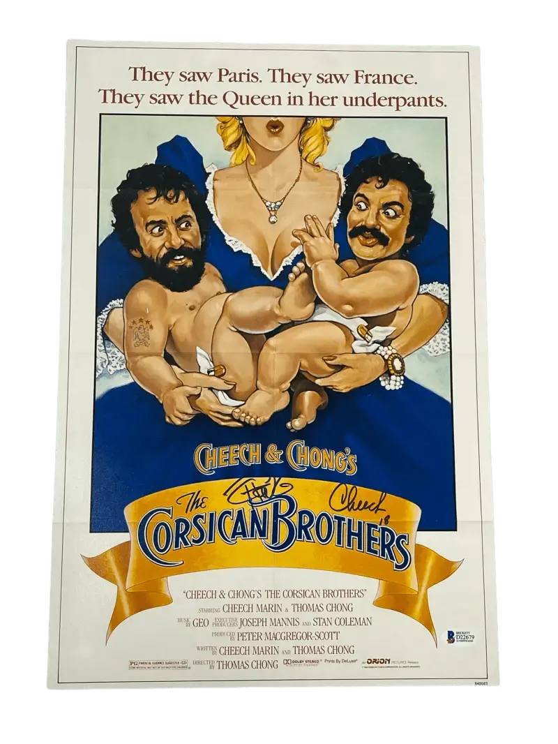 Tommy Chong, Cheech Marin Authentic Autographed 12x18 Photo