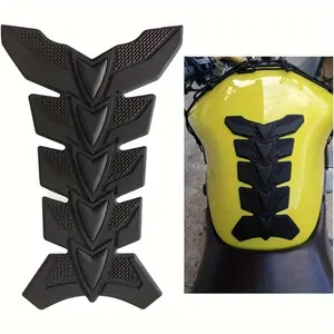 Silicone Motorcycle Tank Grip Pads, Featuring Fishbone Stickers Suitable for Various Brands Like Kawasaki, for Honda, Yamaha, for BMW, KTM, And Ducati. These Decals Provide Anti-Scratch And Are Part of a Universal Bike Tank Accessory Kit
