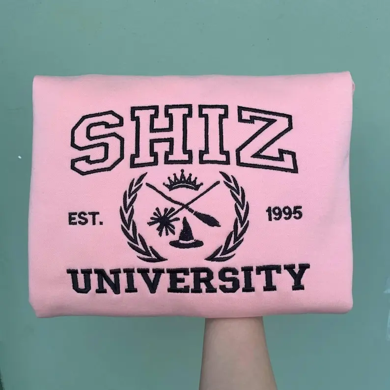 Vintage Shiz Sweatshirt Embroidered Wicked Movie, Wizard Shiz University Shirt, Defying Gravitiy Shirt, Wickeds Merch Movie Lover Gift