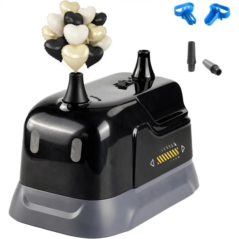 Balloon Pump Electric, Dual Nozzle Balloon Inflator Air Pump, Fast & Easy Inflation for Party Decorations, Birthday, Wedding, Baby Shower – Lightweight, Portable Balloon Blower Machine