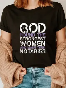 100% Cotton Strongest Women Notaries Public Notary T-Shirt T-Shirt