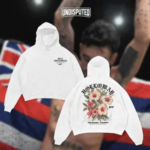 UNDISPUTED Max Holloway "Blessed" Hawaii Hibicus UFC Heavy Blend Hoodie UFC 318 BMF Hoodie, Unisex Oversized Hoodie