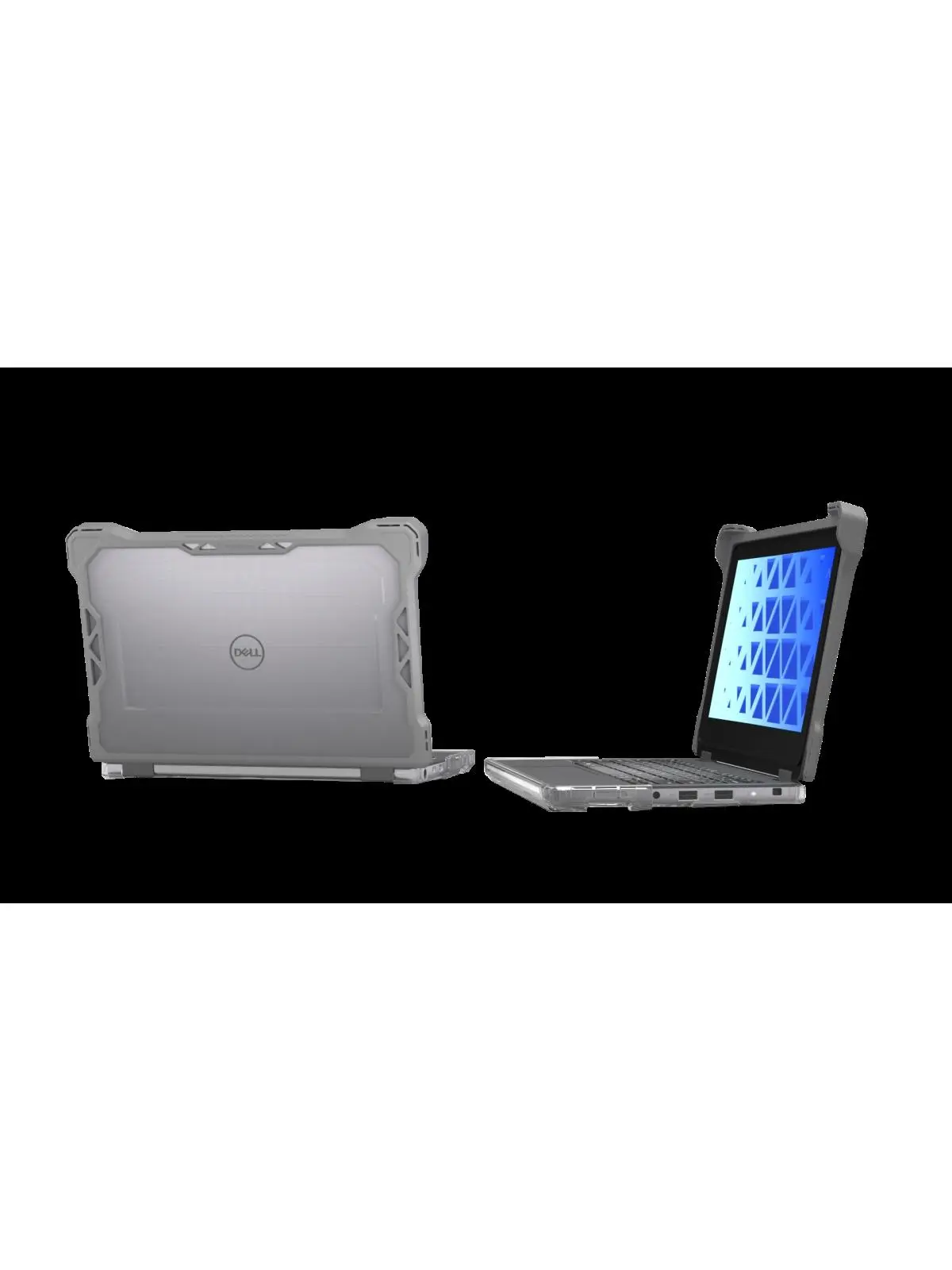Max Cases DL-ESF-3120WC-GRY 11.6in Extreme Shell-F Slide-On Protective Case for Dell 3120 & 3140 Windows Laptops - Custom-Fit, Dual Layers, Dirt-Resistant, Oil-Resistant, Impact & Drop Protection, Rigid Panels, Reduces Screen Pressure