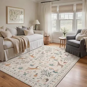 Simple Animal Style Area Rug, Home Decor Sofa Table Mat Bedside Pad, Kitchen Dining Room Carpet, Ideal Floor Covering