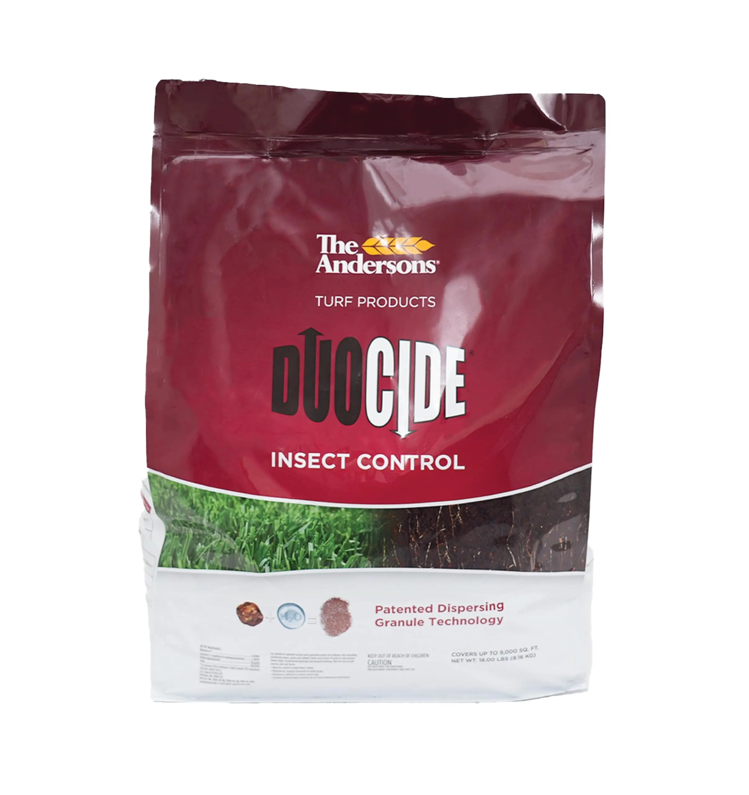 18 lb Professional Lawn Insect Control Granules, Dual-Action Formula for Above & Below Ground Pests, Covers Up to 9,000 Sq Ft