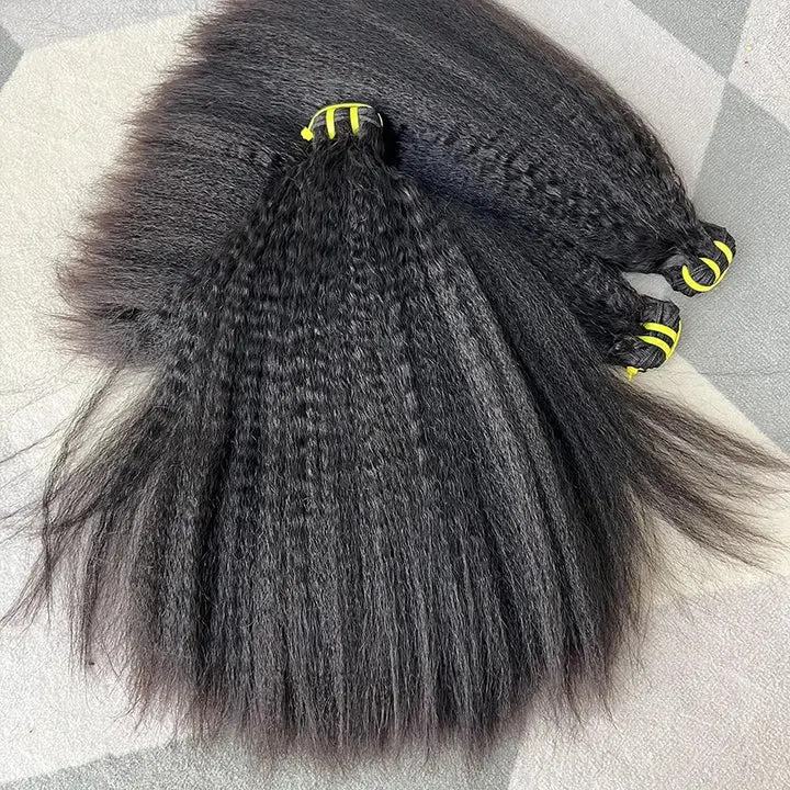 3 - 10A Kinky Straight Human Hair Bundles