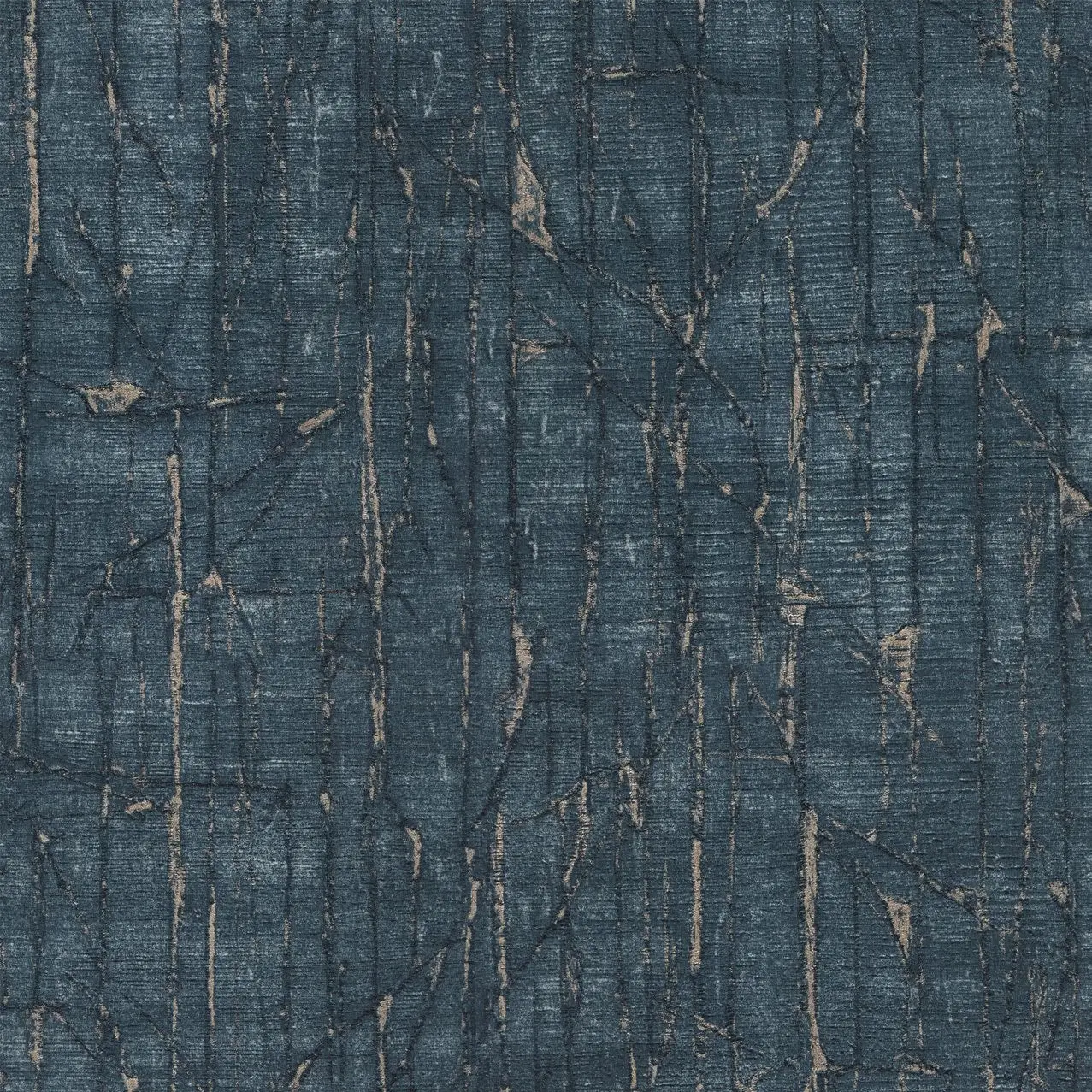 Orlando Silver Stripes - Petrol Green Wallpaper