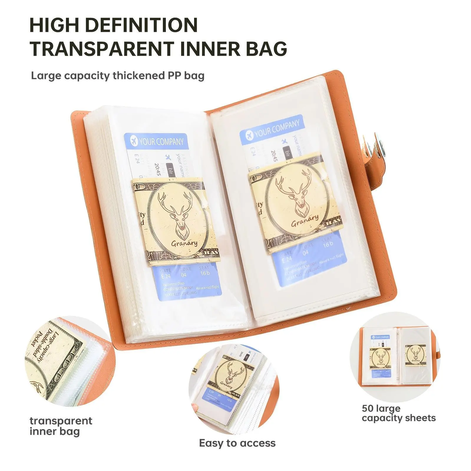 Granary 1/2pcs Vintage Floral BUD Folder-A6 Budget Folder with Large Capacity Cash Envelopes, Soft PU Cover, Financial Planner, Cash Management. Account Books for Easter&Mother's Gift.