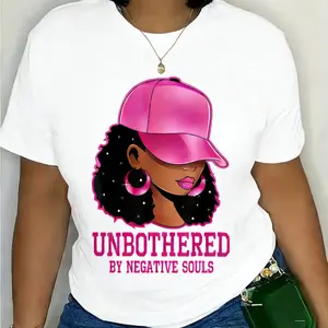 100% Cotton African American Afro Queen Sassy Black Woman Unbothered T-Shirt