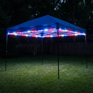 Patriotic Canopy & Camping Shelter (Light Only)- Made in USA Tailgate Essentials, Outdoor Night Market 10x10 Canopy Lights