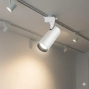 10W Adjustable Zoom Track Light, 360° Rotation for Flexible Angle Adjustment, Ideal for Home, Office, and Commercial Indoor Lighting