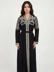 Asala Abaya - Embroidered Women's Abaya - Ceremonial, Traditional, Arabic Eid Dress - Perfect for Ramadan, Gifts for Her, Eid