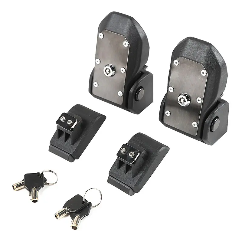 ABS Material Locking Hood Catch Latch Buckle Automotive Clip Kit - Black Exterior Car Accessory for 2007+ Jeep Wrangler JK-JL-JT