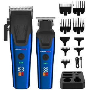 Men's Beauty Set with Multi functional Electric Hair Clipper, Shaver, USB Fast Charging LCD Power Display Screen, Essential Gift for Home Touring Cars for Husbands, Boyfriends, and Elders