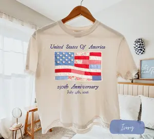 Comfort Colors 4th Of July Boxy Crop Shirt Retro American Flag Shirt Faux Patchwork Usa Flag Shirt Patriotic Shirt