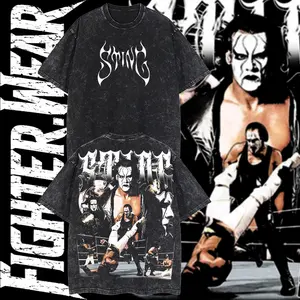 Fighter.Wear - Sting WWE Old Graphic Retro 100% Cotton Washed T-Shirt hoodie Vintage, Y2K Streetwear Tee, WrestleMania 42, Main event, Pro wrestling Fans, Gift For him her, Combat League, Sport, fight night shirt, Unisex