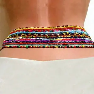 10 Waist Beads - Colorful Beaded Waist Accessory for Women