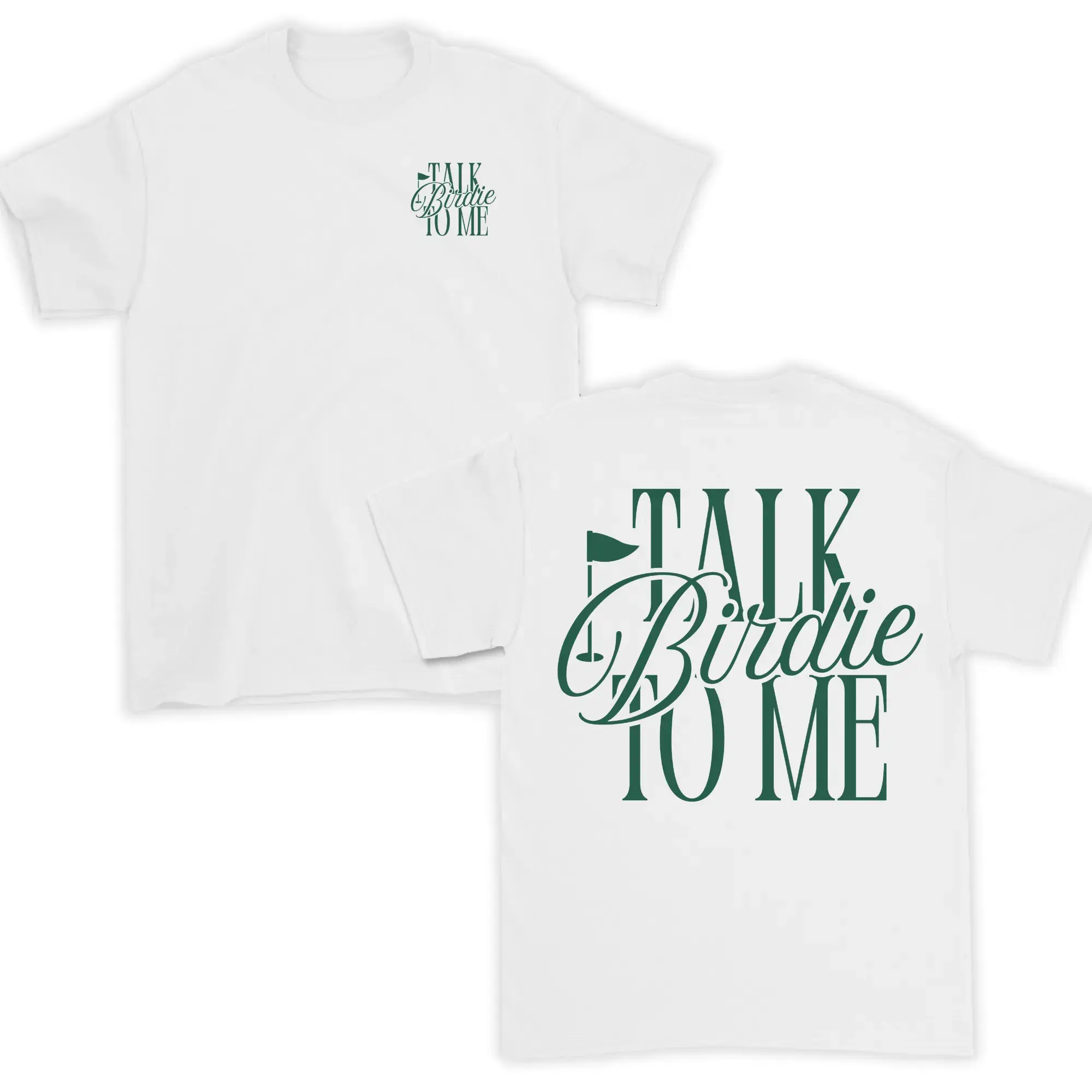 Talk Birdie To Me Golf Shirt for Men and Women, Retro Funny Tee with Big Back Print, Unisex Summer Style, Trendy Graphic Topwwzz