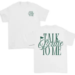 Talk Birdie To Me Golf Shirt for Men and Women, Retro Funny Tee with Big Back Print, Unisex Summer Style, Trendy Graphic Topwwzz
