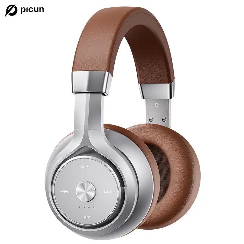 Picun P28X Custom Dynamic Hybrid Dual Driver Over-Ear Foldable Wireless Headphones  - Bluetooth 5.3 Computer Headset, Anti-Entanglement Hands-Free Audio Device, 24H Playback, EQ Modes, Microphone, Soft Earpads for Travel, Gaming