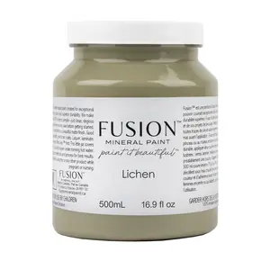 Fusion Mineral Paint Lichen - 500mL Water-Based Matte Finish Non-Toxic DIY Paint for Exceptional Coverage & Durability