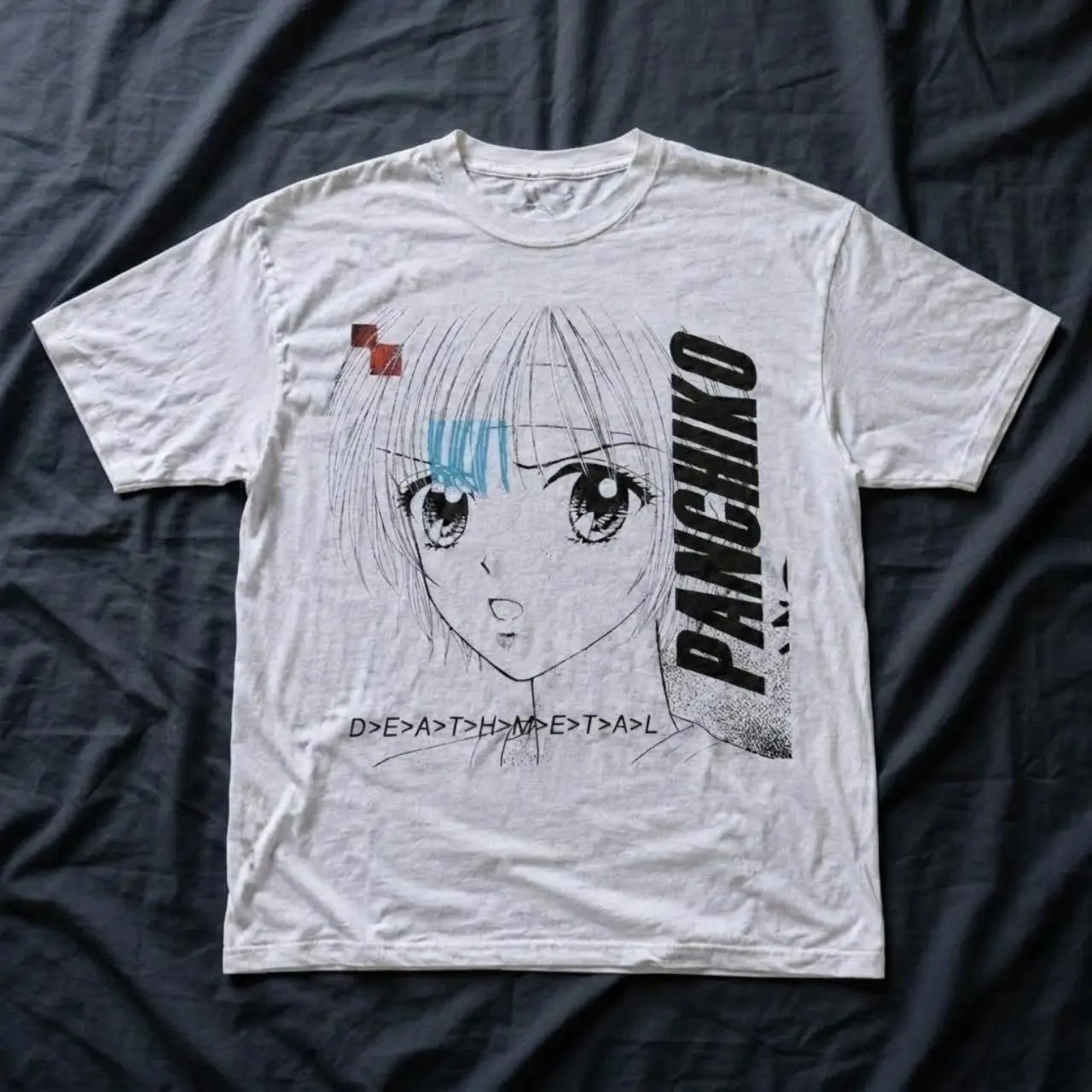 Panchiko Deathmetal Graphic T-Shirt | Anime Manga Y2K Streetwear Tee, Japanese Aesthetic Unisex Shirt, Harajuku Alternative Fashion