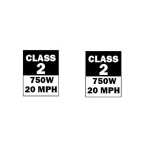 CLASS 2 EBIKE STICKERS