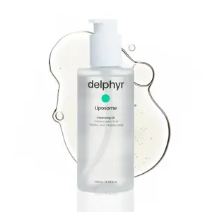 delphyr Liposome Daily Cleansing Oil, Gentle Makeup & Blackhead Remover for Sensitive Skin with Centella Asiatica TECA, Korean Skincare for Trouble Care (6.76 fl. oz., 200ml)