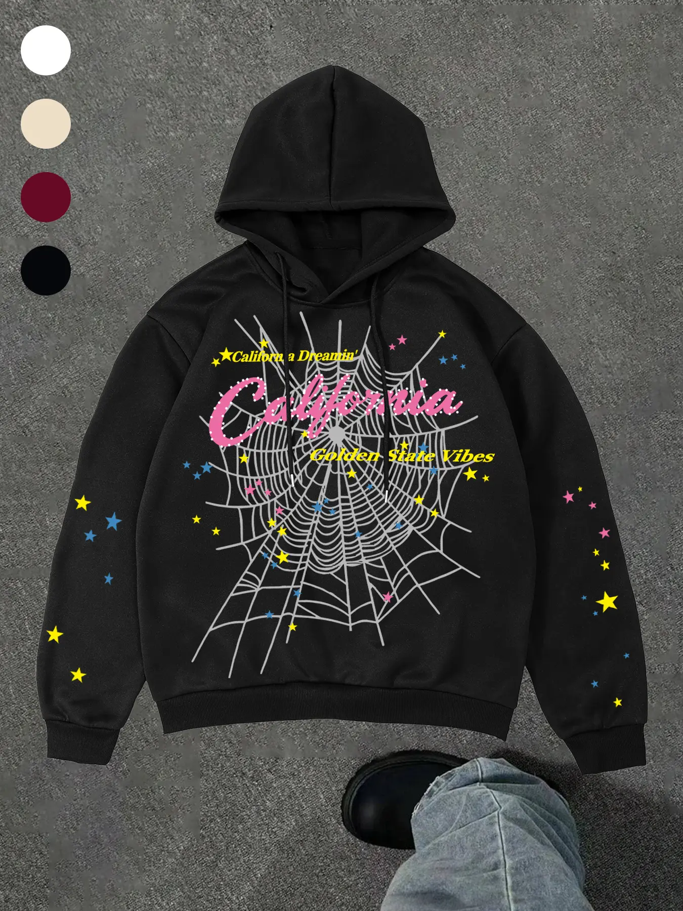 超希少　再販なし333union hoodie drip 星柄 Social Collision Cheetah Star Grunge Girls Hoodie | Hot Topic
