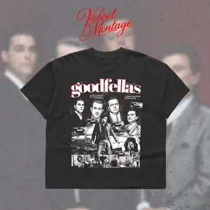 [VELVET] The Goodfellas Heavy Cotton Unisex Shirt Series Movie Tshirt Vintage 90s Style Cinematic Graphic Tee For Film Fan Menswear Womenswear Direct-to-garment Breathable Printing