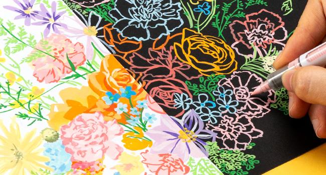 Ohuhu Acrylic Paint Markers Direct Liquid: 24 Colors - Flexible Brush Tip Acrylic Markers High Opacity Paint Pens - Direct Liquid - Waterproof Lightfast for Rock Easter Eggs Wood - Nahuku Series of Ohuhuart