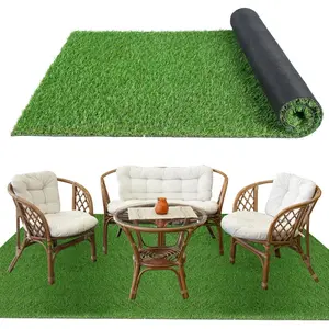 Artificial Grass Outdoor  Rug - 4FT X 6FT High Density Realistic  Grass Carpet for Patio Balcony Indoor Flooring Decor 15mm/0.6inch Low Pile Height