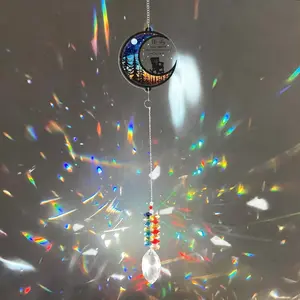 Memorial Suncatcher Moon Chair Ornament, Sympathy Gift for Loss of Loved One, Bereavement Gifts, Condolence Gift, Remembrance Ornament, Funeral Keepsake