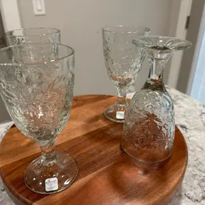 Juego de 4 copas de la linea fantasía. Princess House, nuevas en caja original