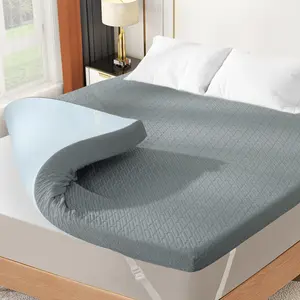 3-Inch Mattress Topper Queen Size,Cozy Gel Memory Foam Cooling Pad White (with Removable & Washable Bamboo Cover) Bedding Sleep