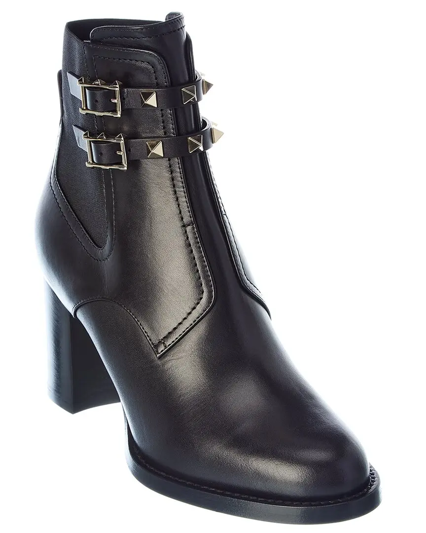 Valentino Rockstud 70 Leather Bootie