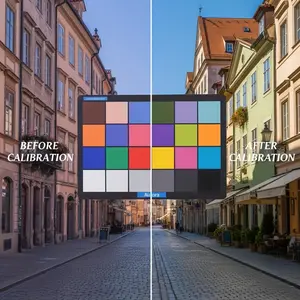24-Color Professional Color Checker Chart with 24-Step Grayscale (White Balance Included)-Durable Reference Tool for DSLR/Mirrorless Cameras, Film and Video Post-Production, Essential for Photographers and Cinematographers