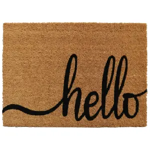 Coir Hello Doormat 18"x30" - Natural Fiber Welcome Mat for Front Porch door mat Coir Hello Doormat 18"x30" - Natural Fiber Welcome Mat for Front Porch door mat