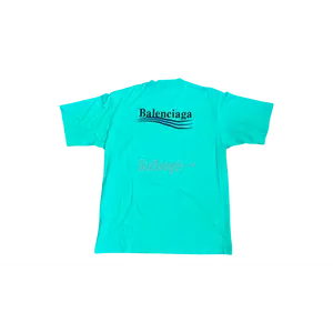 Balenciaga Political Campaign Logo Bright Green T-Shirt
