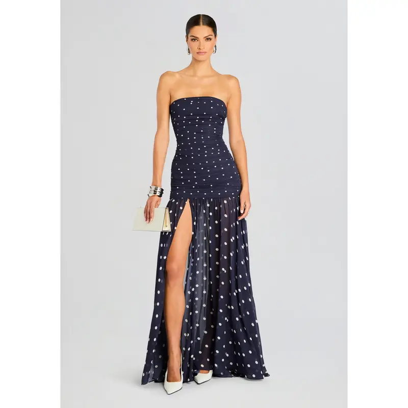 green emerald velvet dress Lotte Embroidered Midi Dress main image 1
