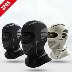 3-Pack Men Women Cold-Proof Thermal Scarf Winter Ski Hat Balaclava Full Face Mask Ski Cycling Hunting Head Neck Cover Helmet Liner Cap
